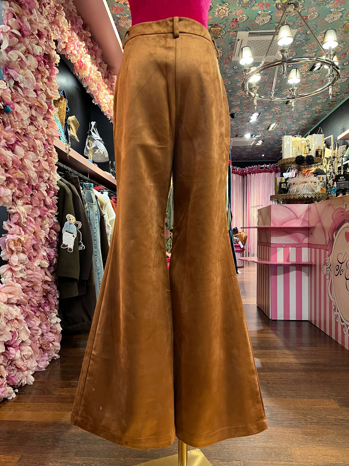 Amosa pantalone a zampa ecosuede