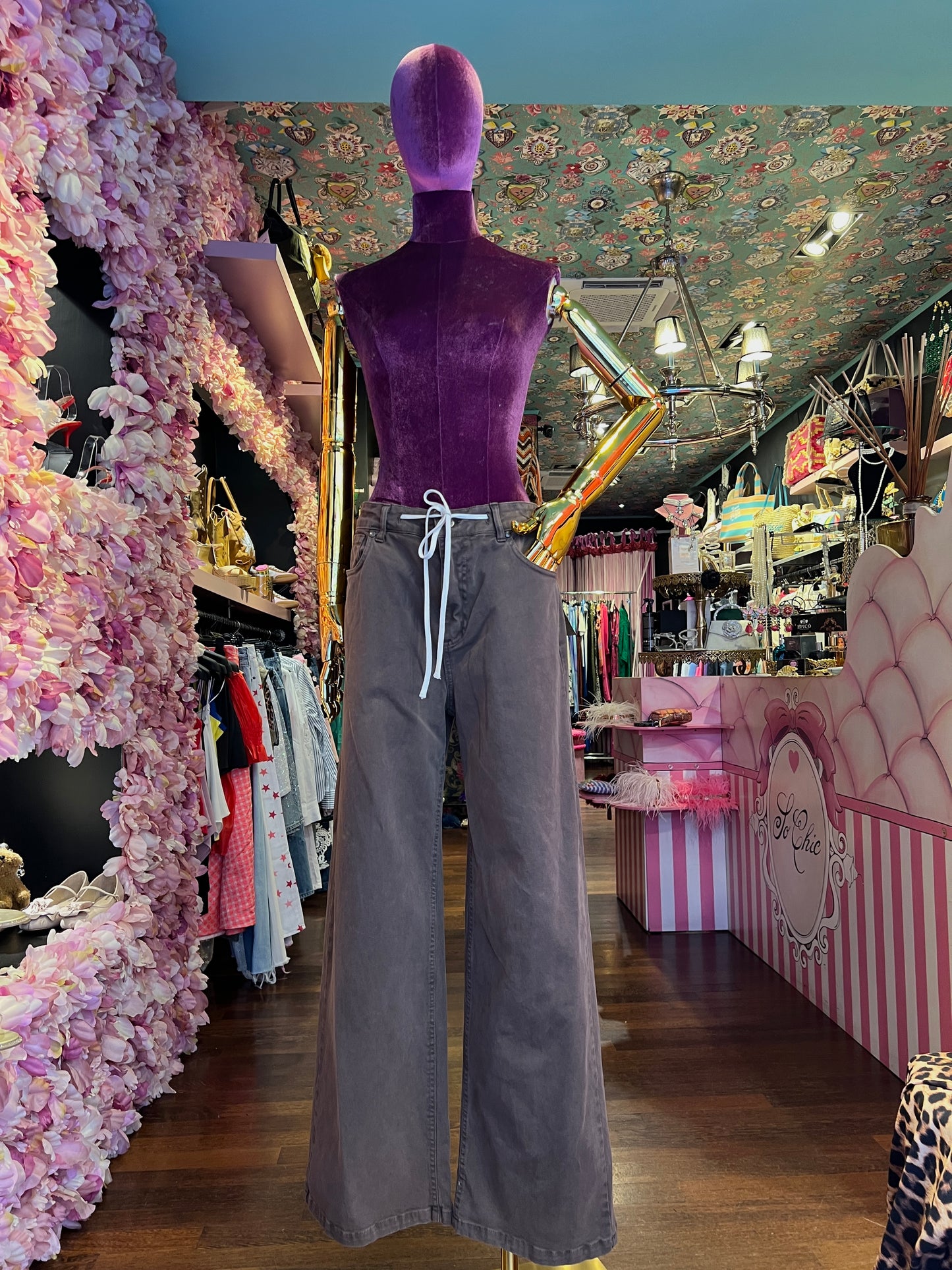 Front street pantalone con laccetto testa di moro vestibilita’ ampia