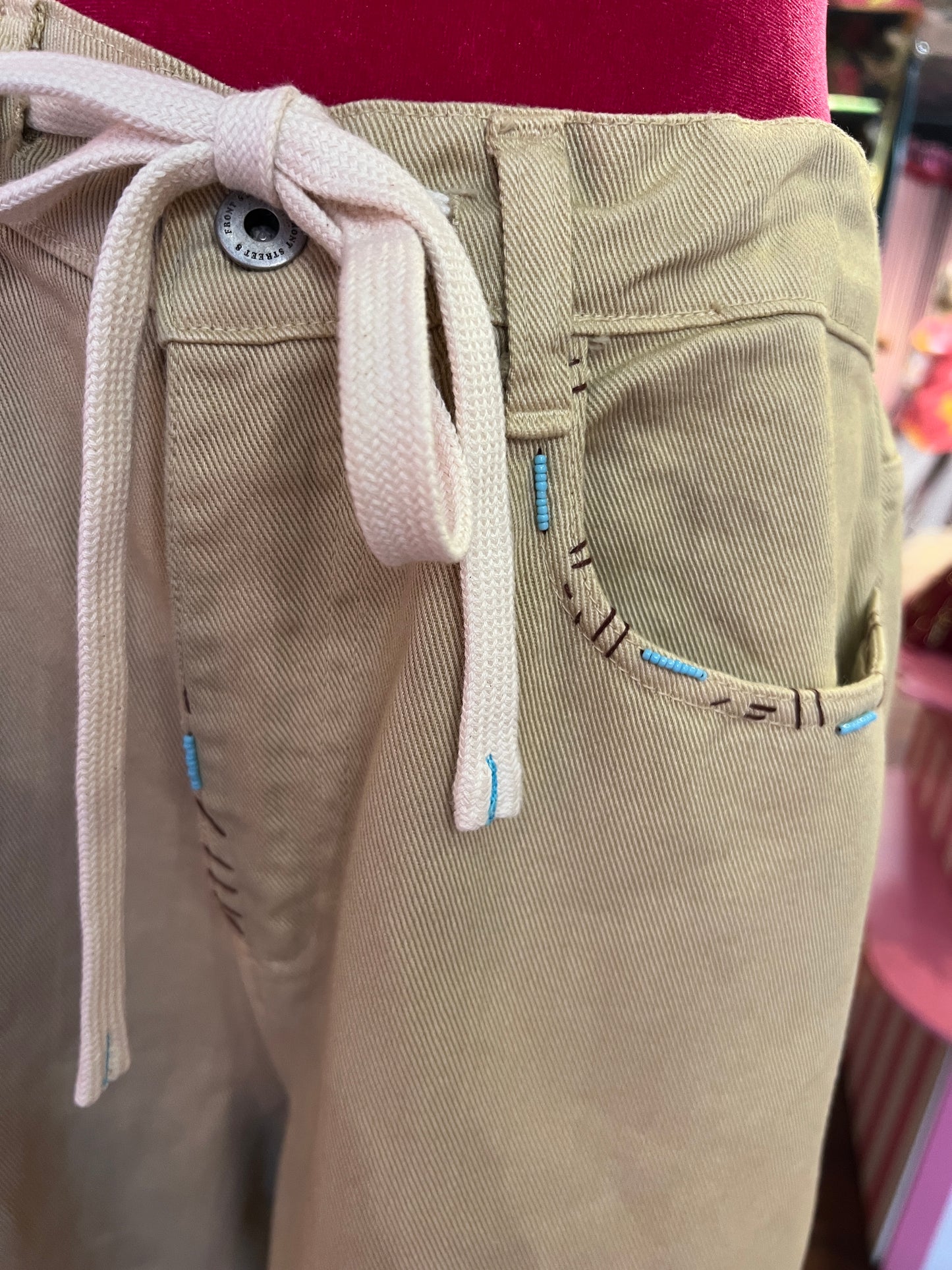 Front street -50% di sconto pantalone largo con laccetto corda