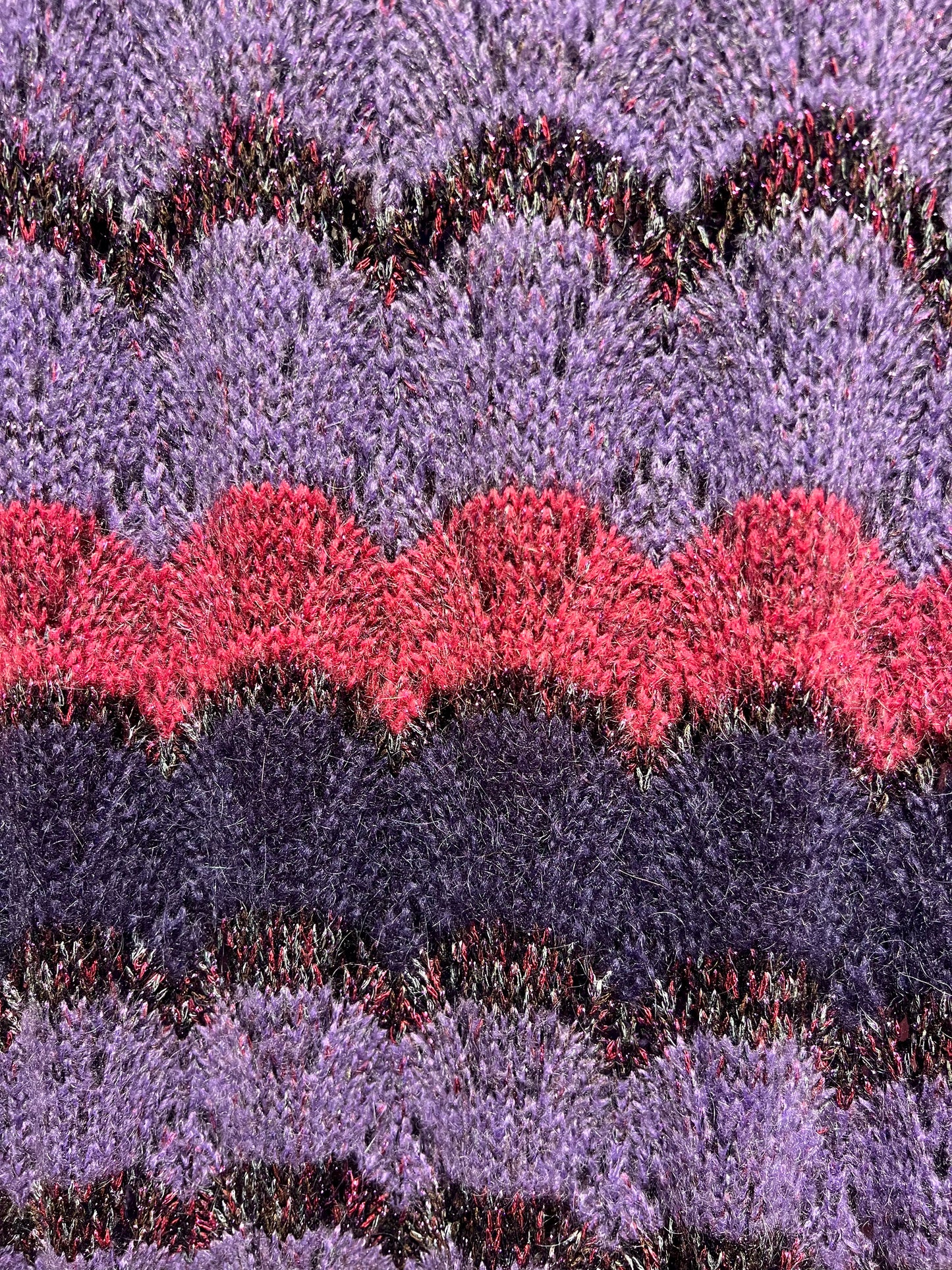 Colour Market sconto 50% gonna lunga maglia rigata viola/rosa/lilla