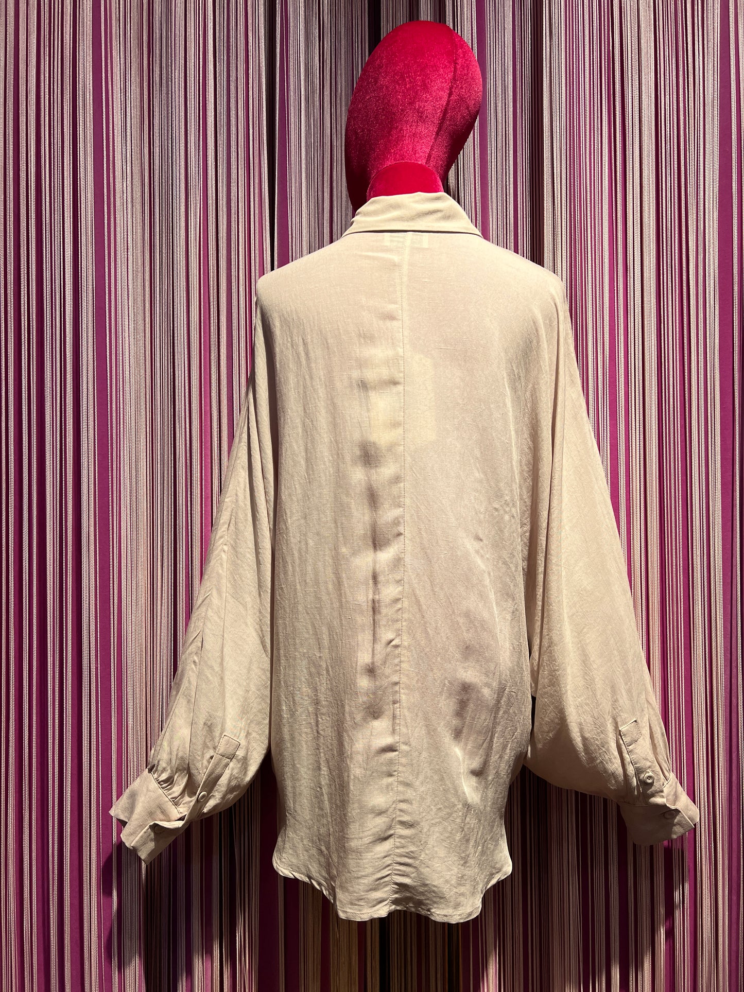Front street -30%camicia beige con margherite piccole