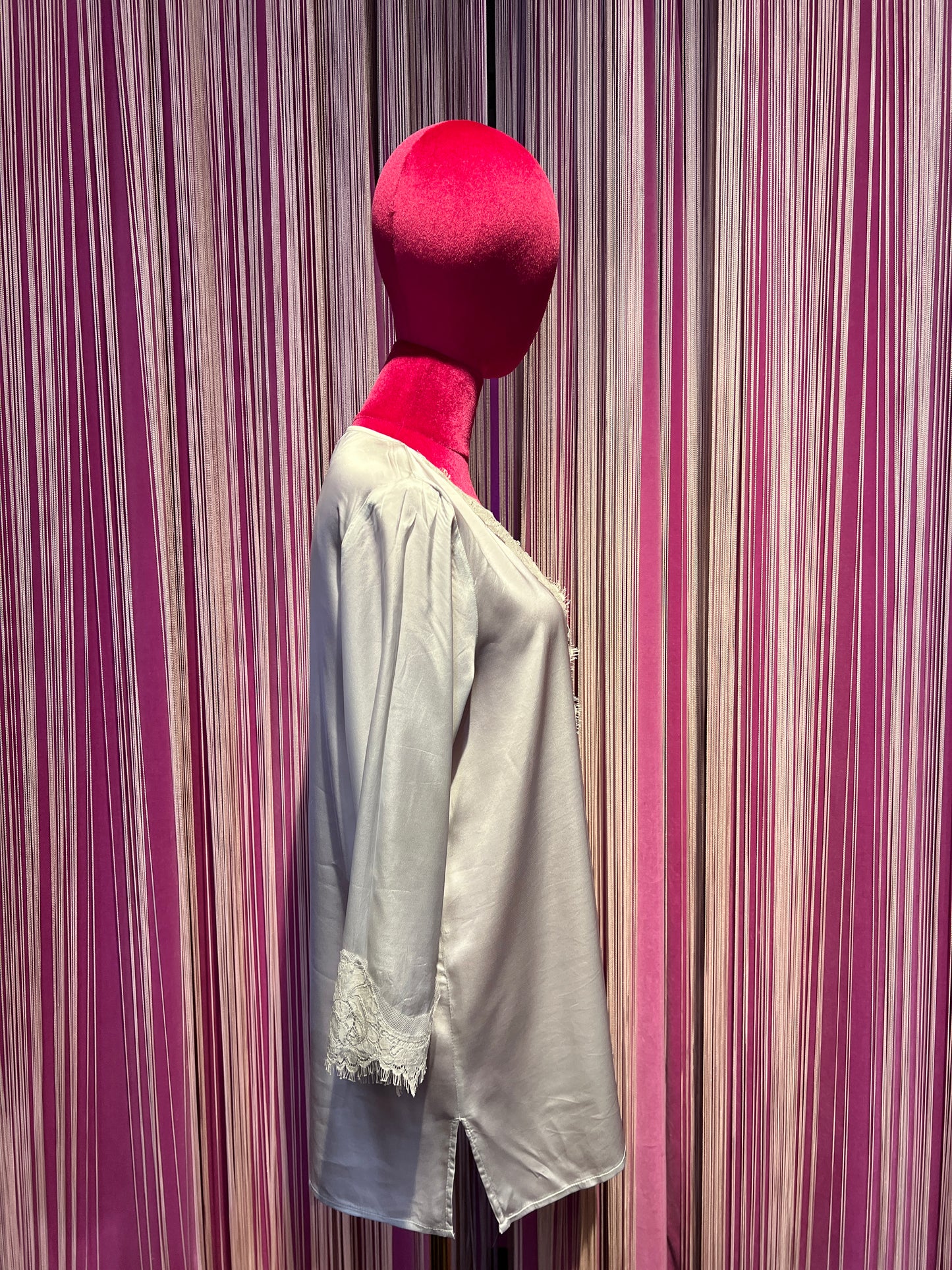 Pink memories -50%camicia serafino con pizzo avorio