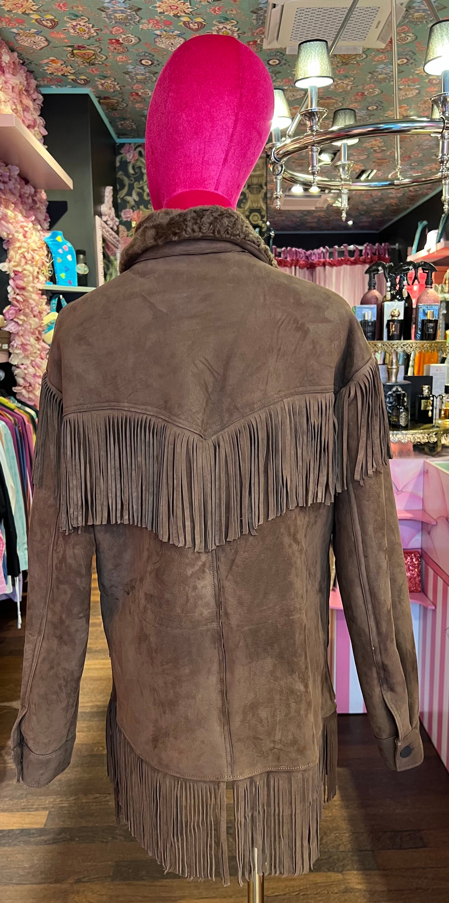 Blusotto -40% di sconto giubbotto montone cognac con frange