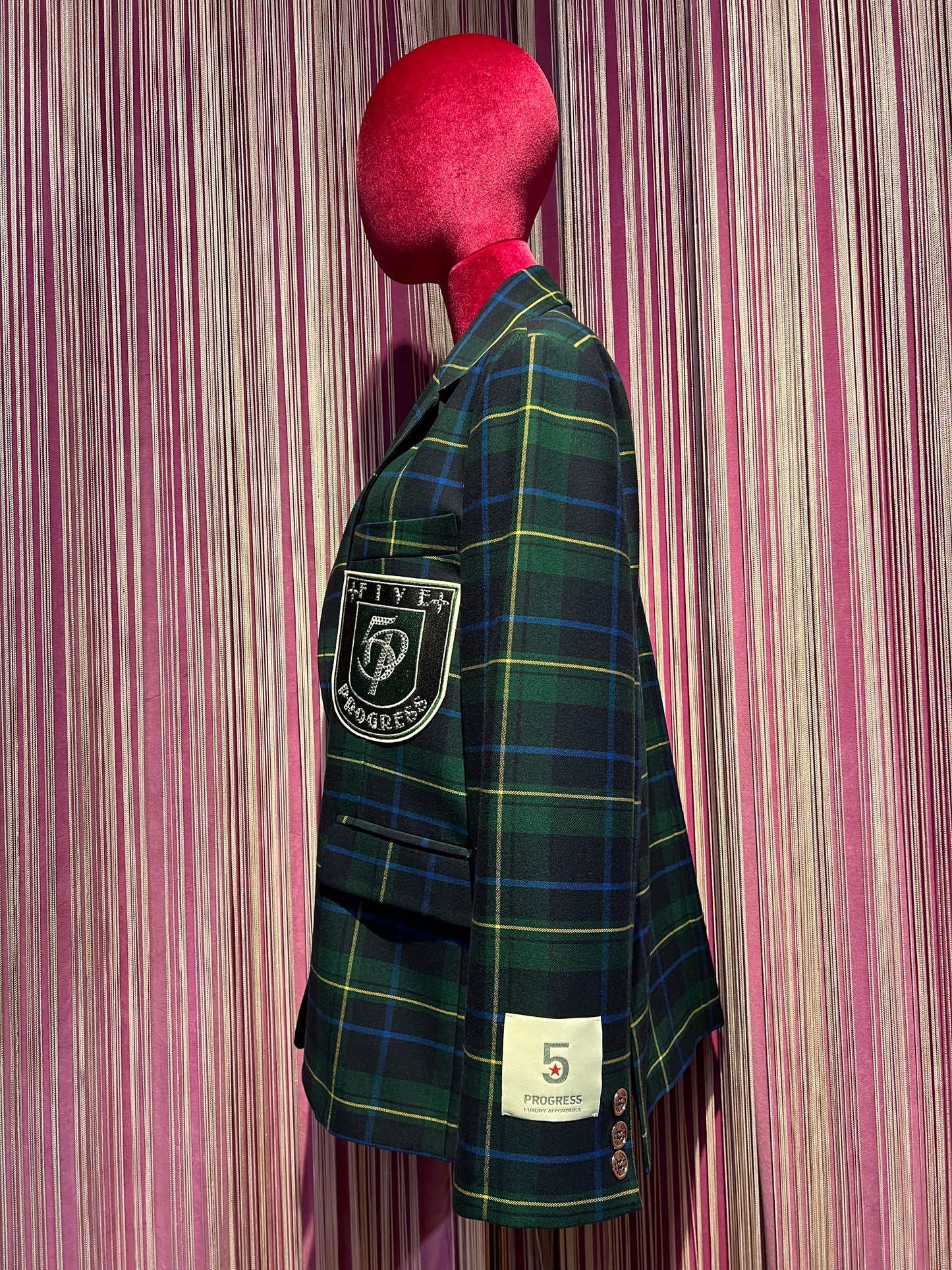 5 Progress giacca over college tartan