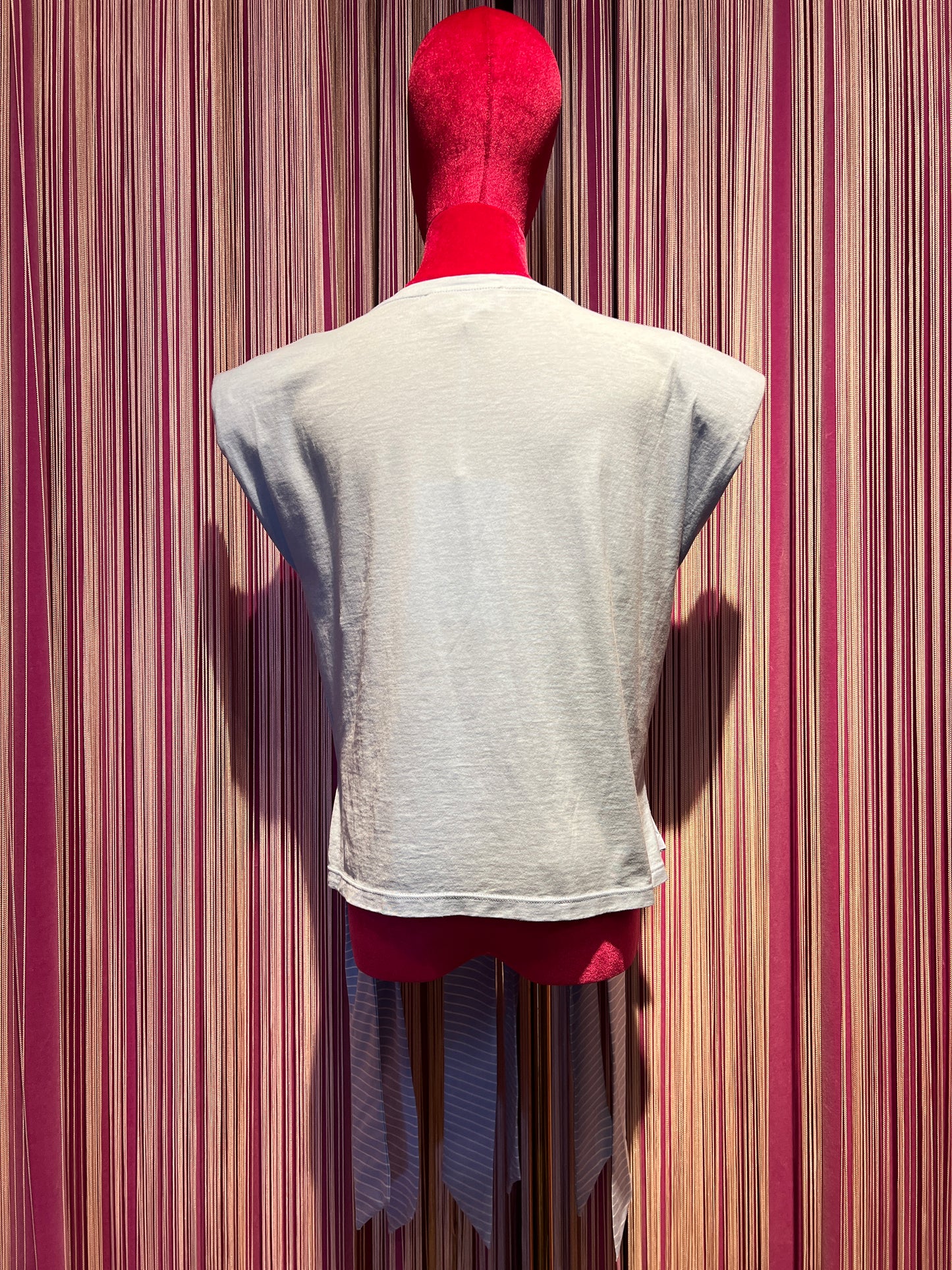 Gina Gorgeous t shirt di cotone celeste con fiocchi a righe celesti e bianche Tiziana