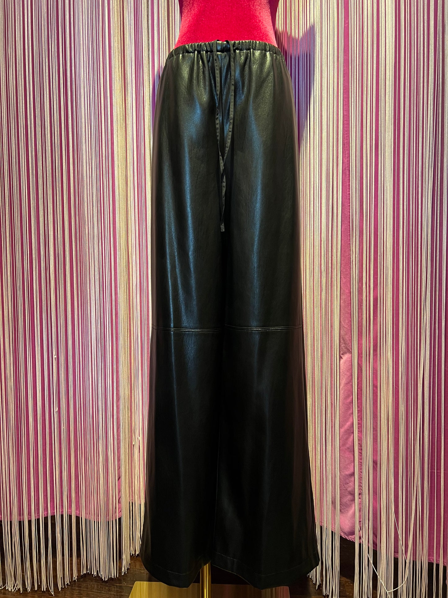 Isabelle Blanche Paris meno 30% pantalone palazzo in ecopelle
