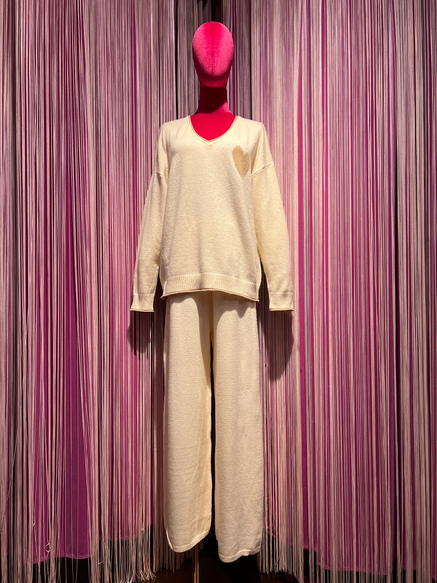 Love & roses completo maglia e pantalone cuore