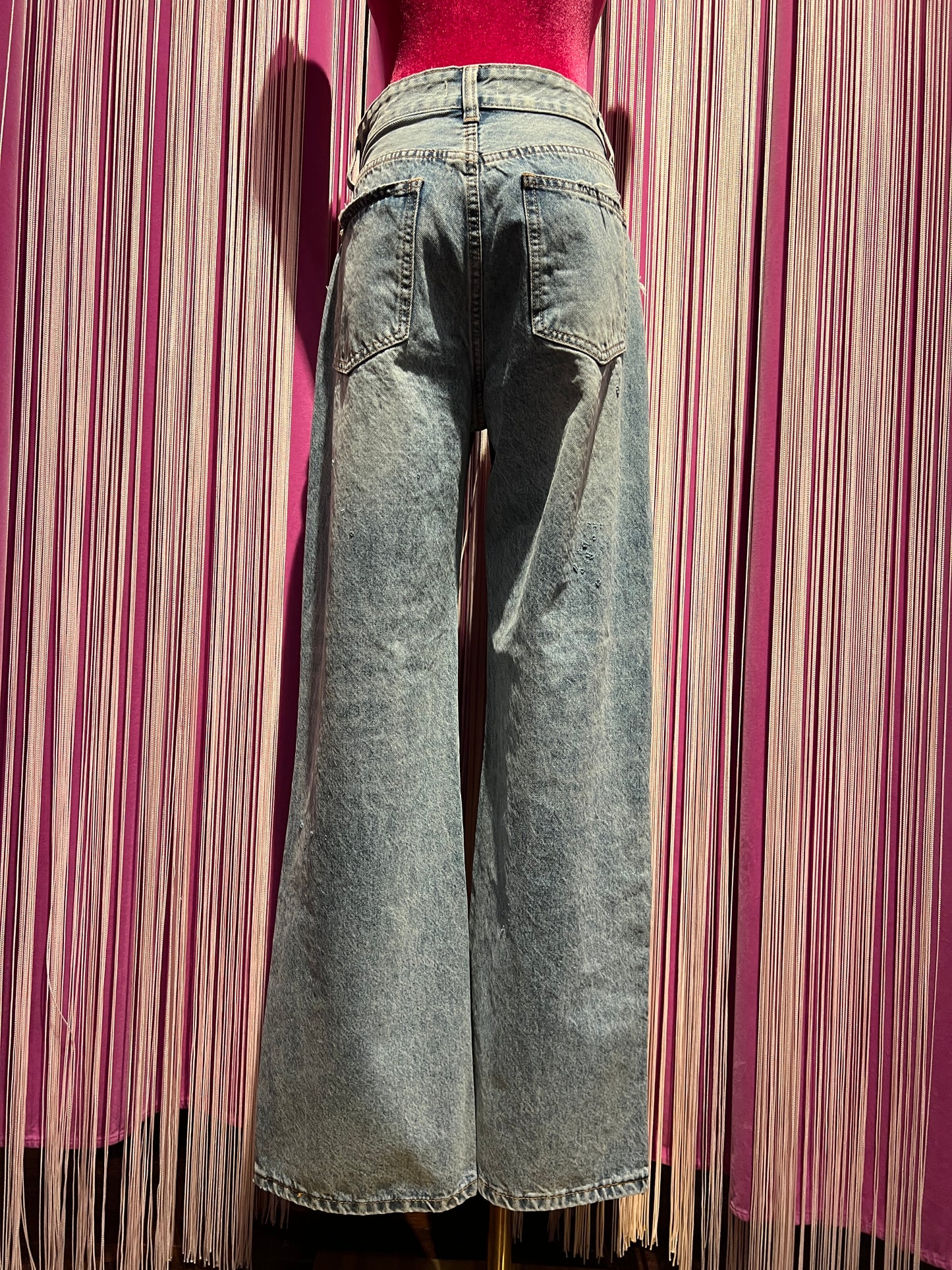 History Repeats -50% di sconto jeans denim stelle rosa quadretti