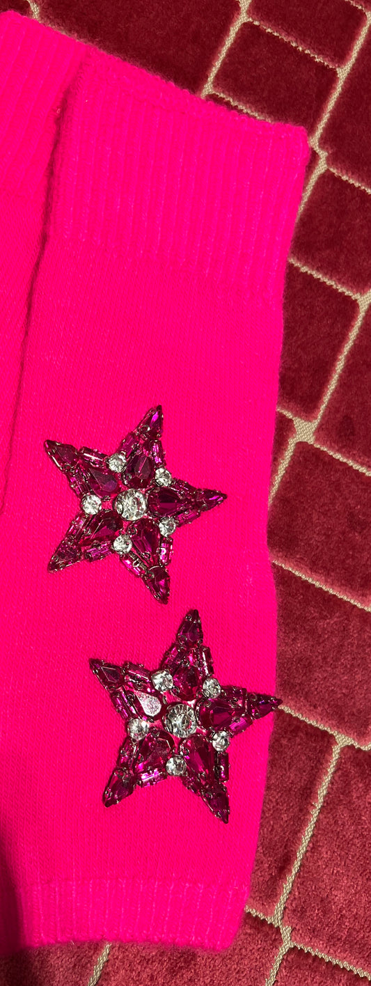 Guanti -30% di sconto con stelle fuxia