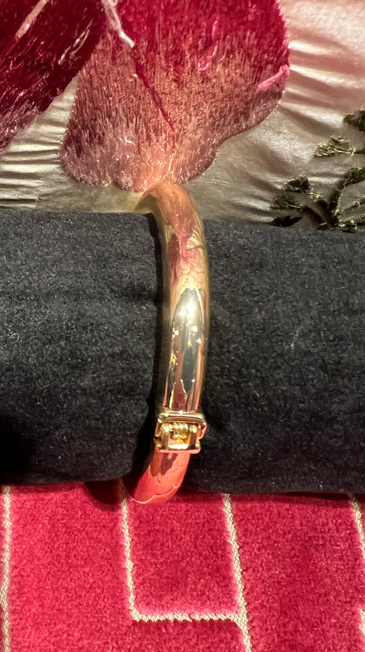 Bracciale rigido oro con perle