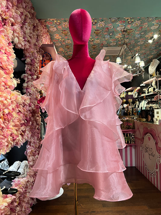 Silence Limited sconto-50% di sconto abito organza con volant