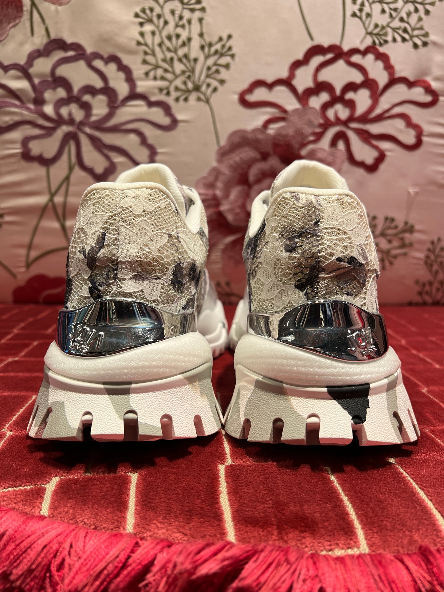 Joia Paris Sneakers pizzo glitter bianco /nero