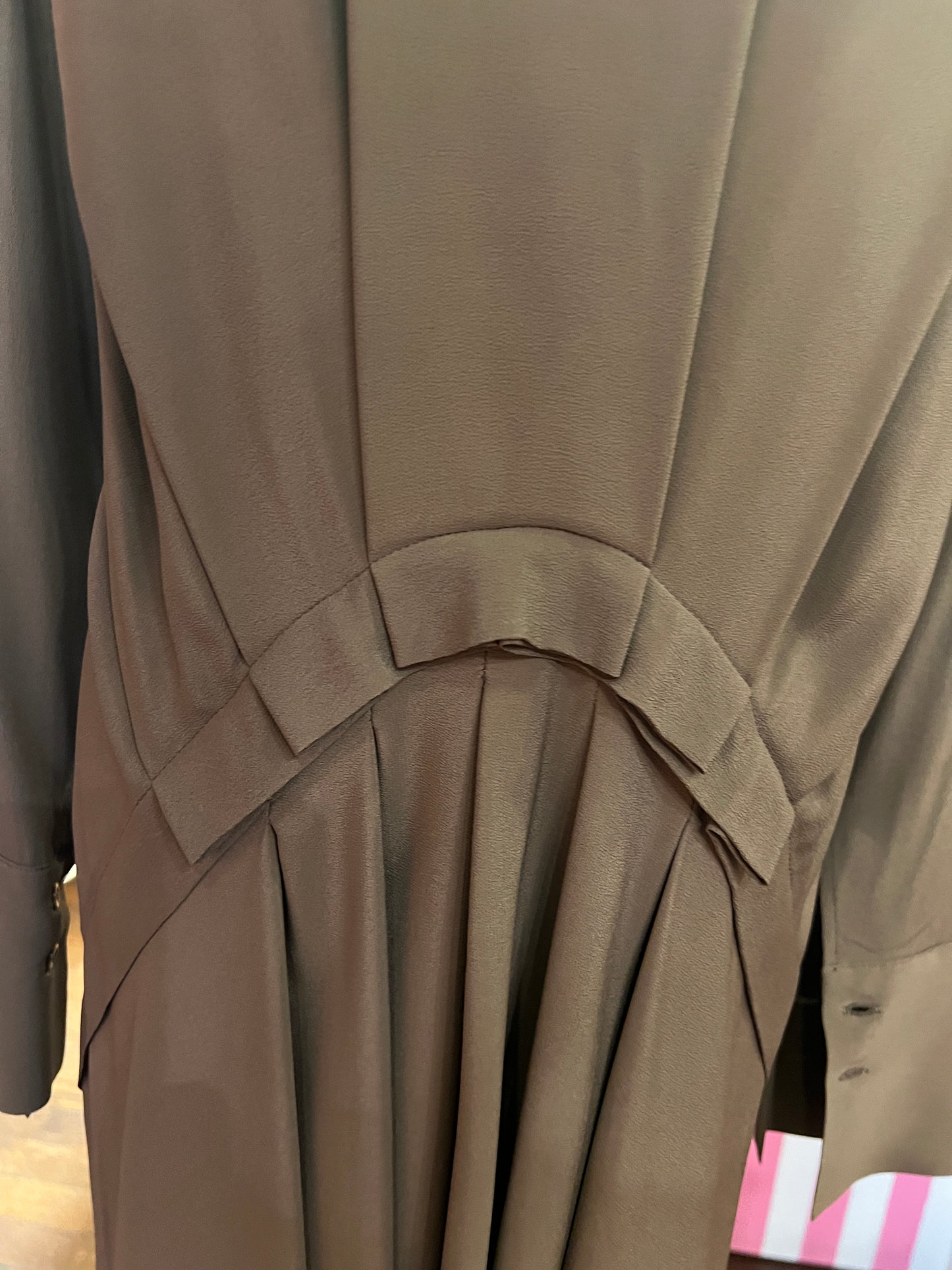 Semicouture abito lungo cioccolato manica lunga Cyprien