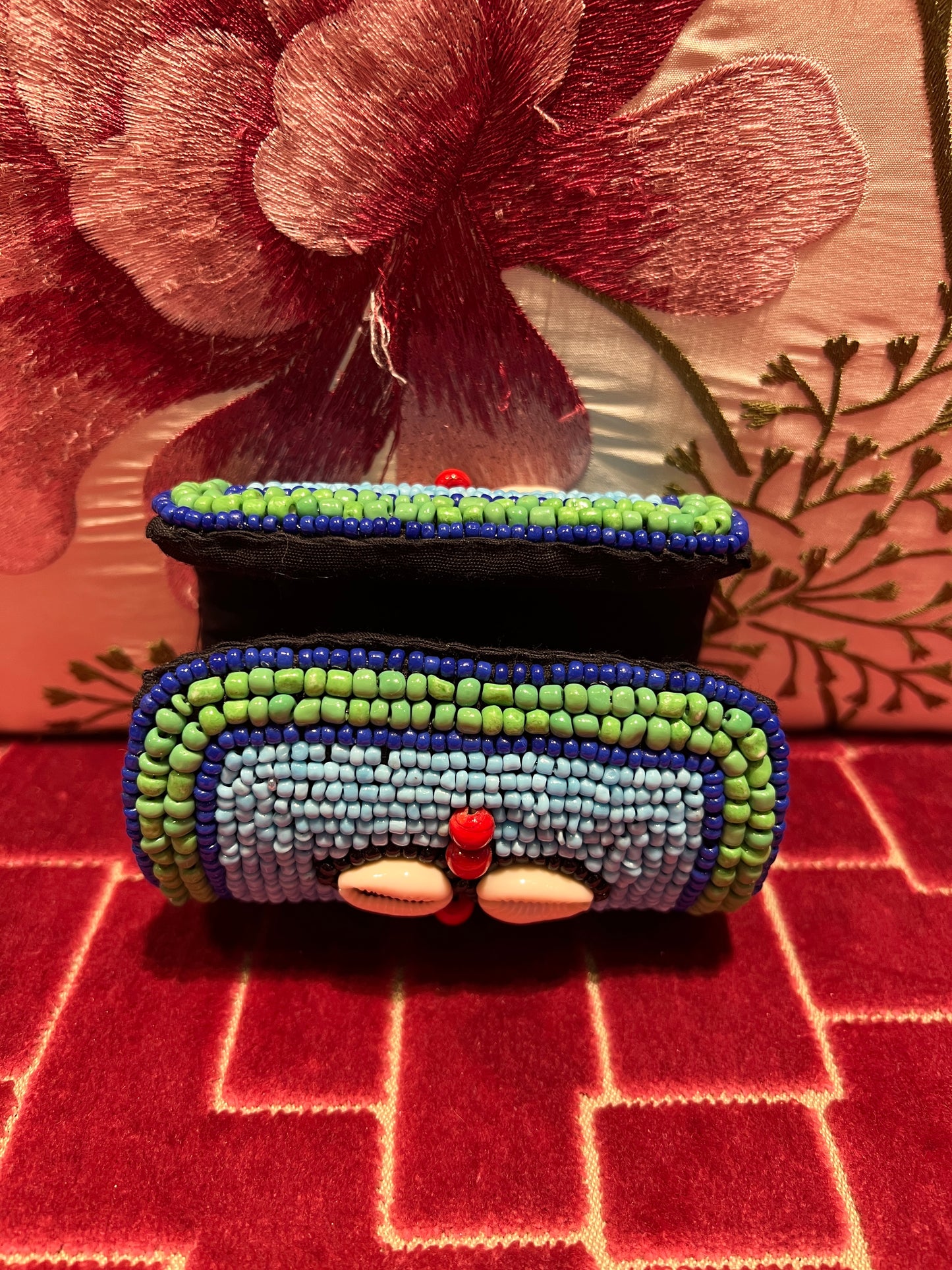 Bracciale alto con perline multicolor turchesi coralli e conchiglie