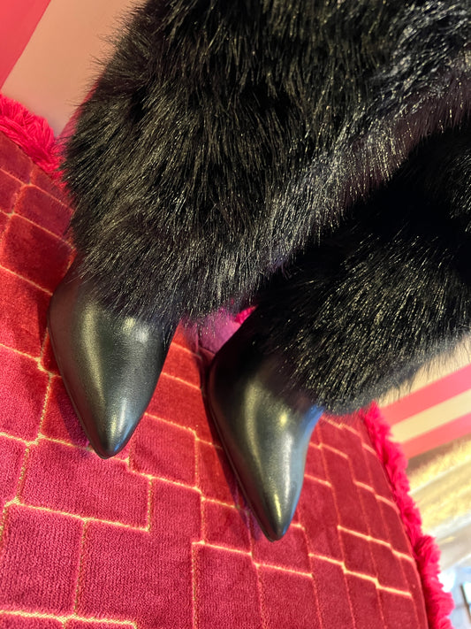 Stivale ecopelle ed ecopelliccia