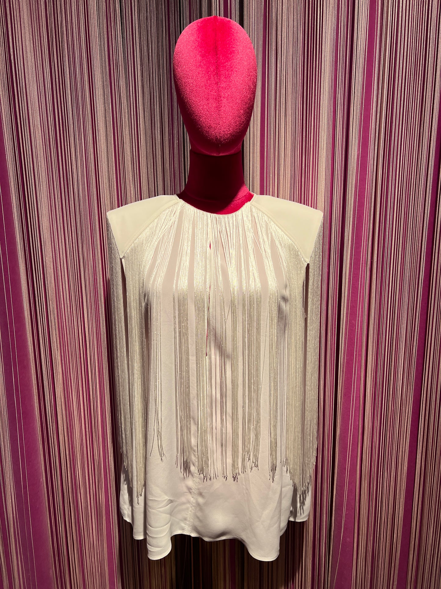 Dahlo camicia bianca con frange