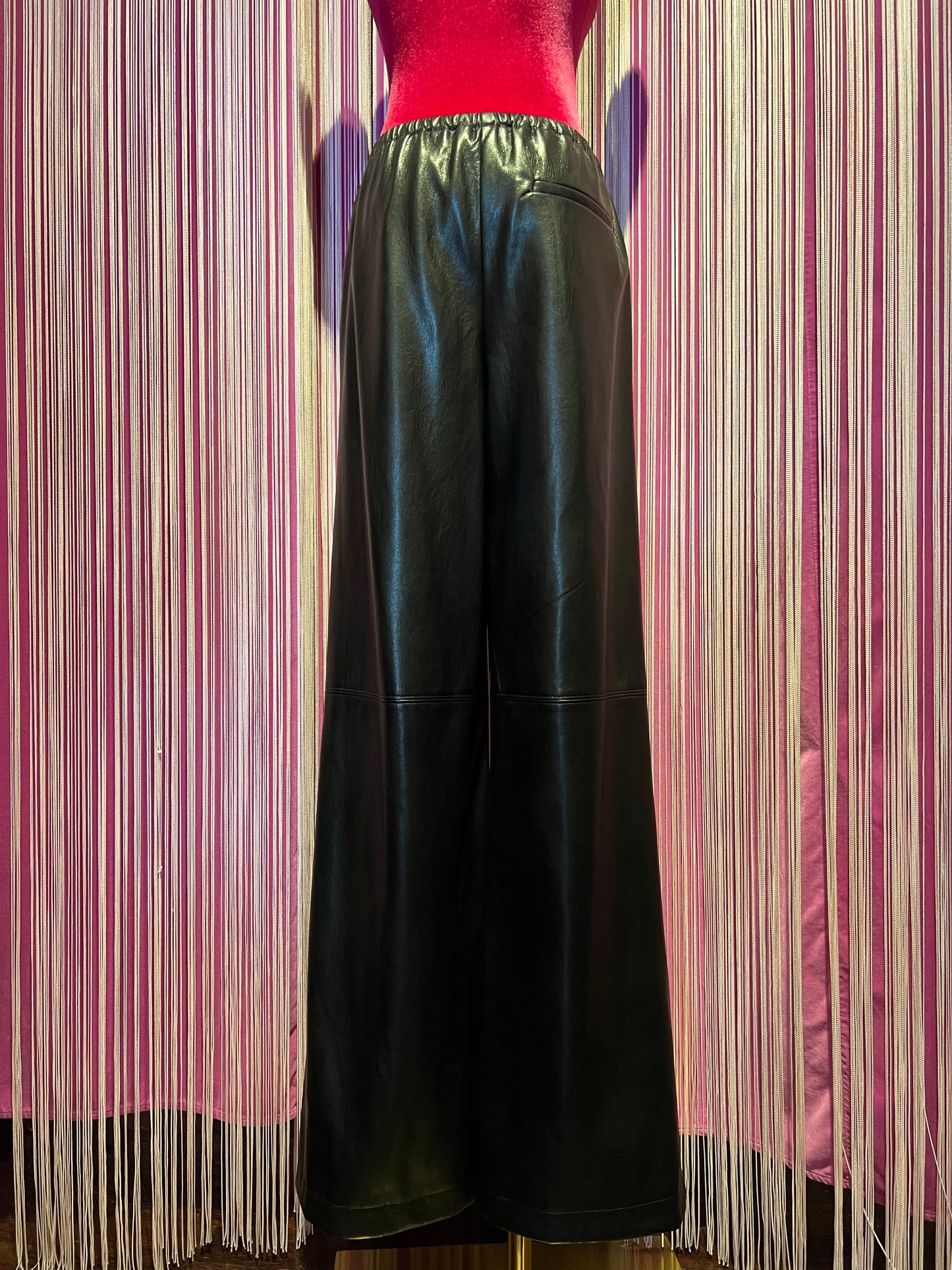Isabelle Blanche Paris meno 30% pantalone palazzo in ecopelle