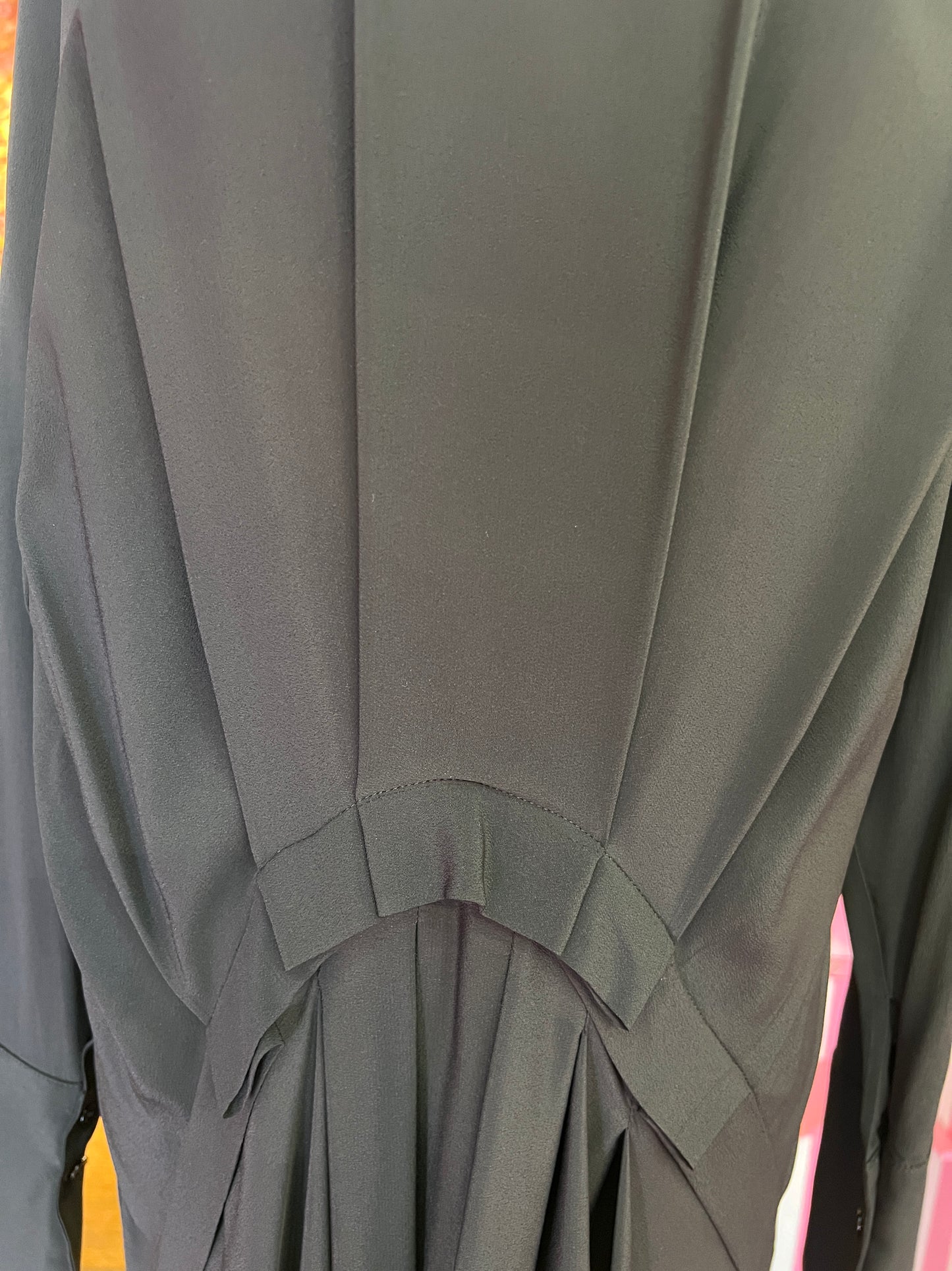 Semicouture abito lungo nero manica lunga Cyprien