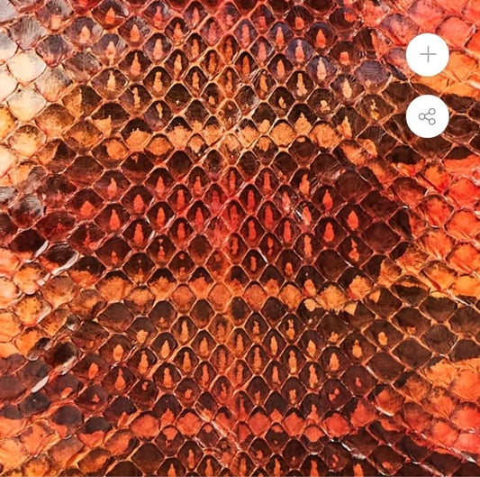 Almala sconto 20% borsa rettile arancio manico resina con tracolla metallo