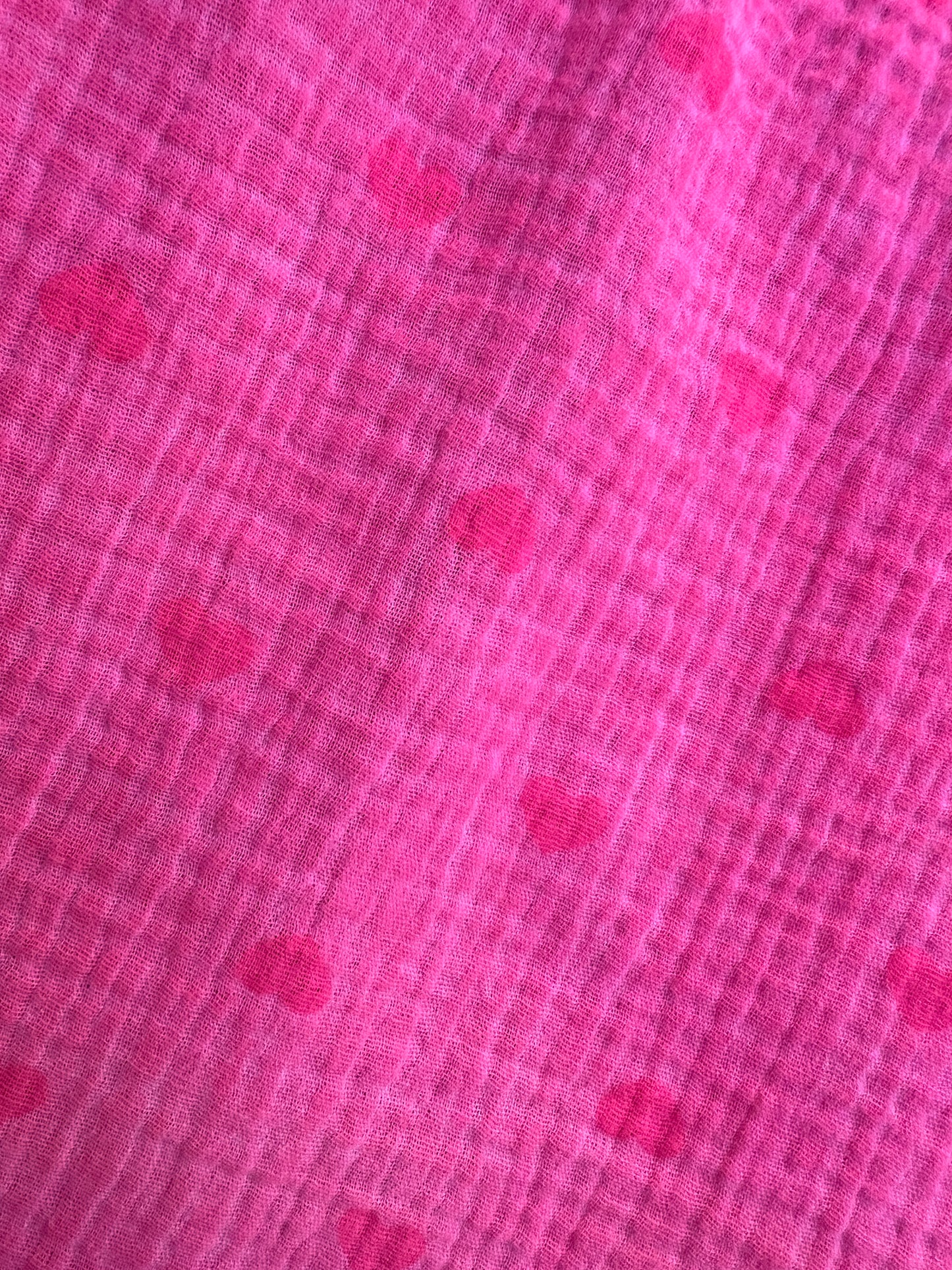 Mon amour Paris blusa scollo Bardot , maniche ampie, fucsia flou e cuori