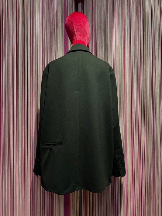 Semicouture giacca monopetto oversize con cintura rimovibile