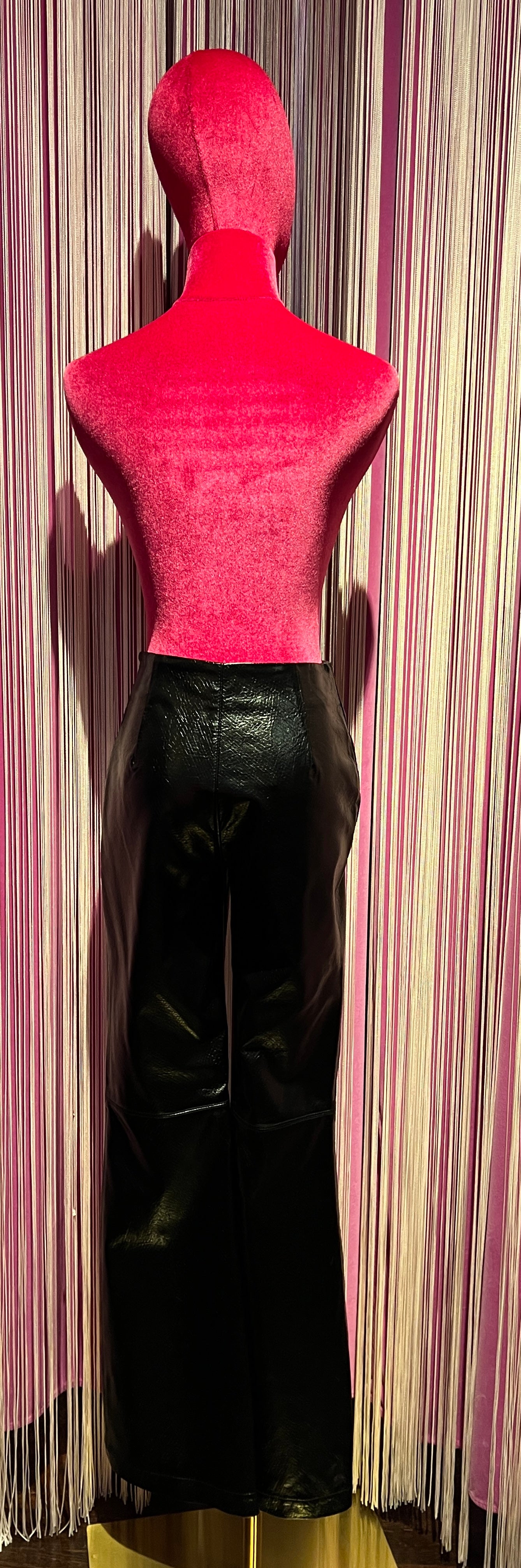 Isabelle Blanche Paris meno 50% pantalone a zampa ecopelle stampa animalier