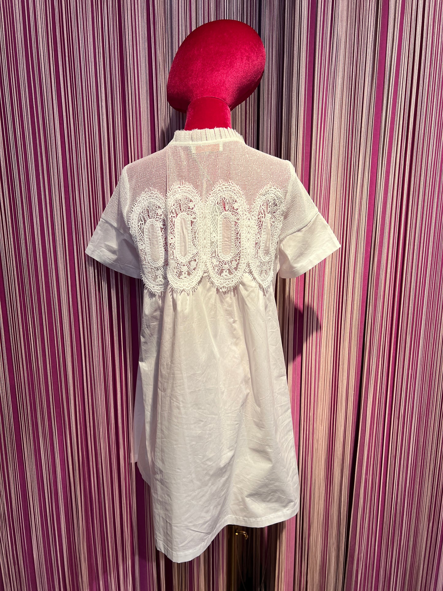 Ermanno Scervino abito bianco con ricamo