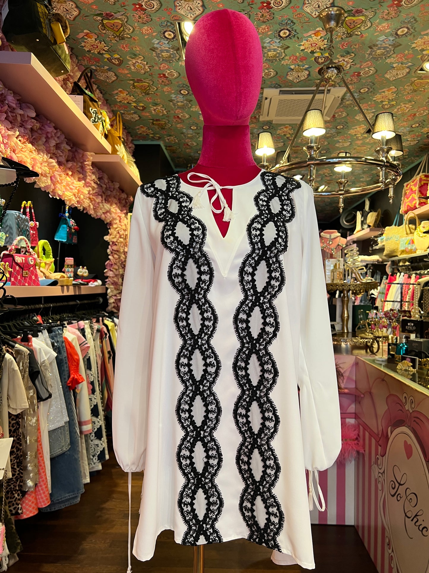 Clo’h occasione imperdibile blusa manica lunga con applicazione pizzo