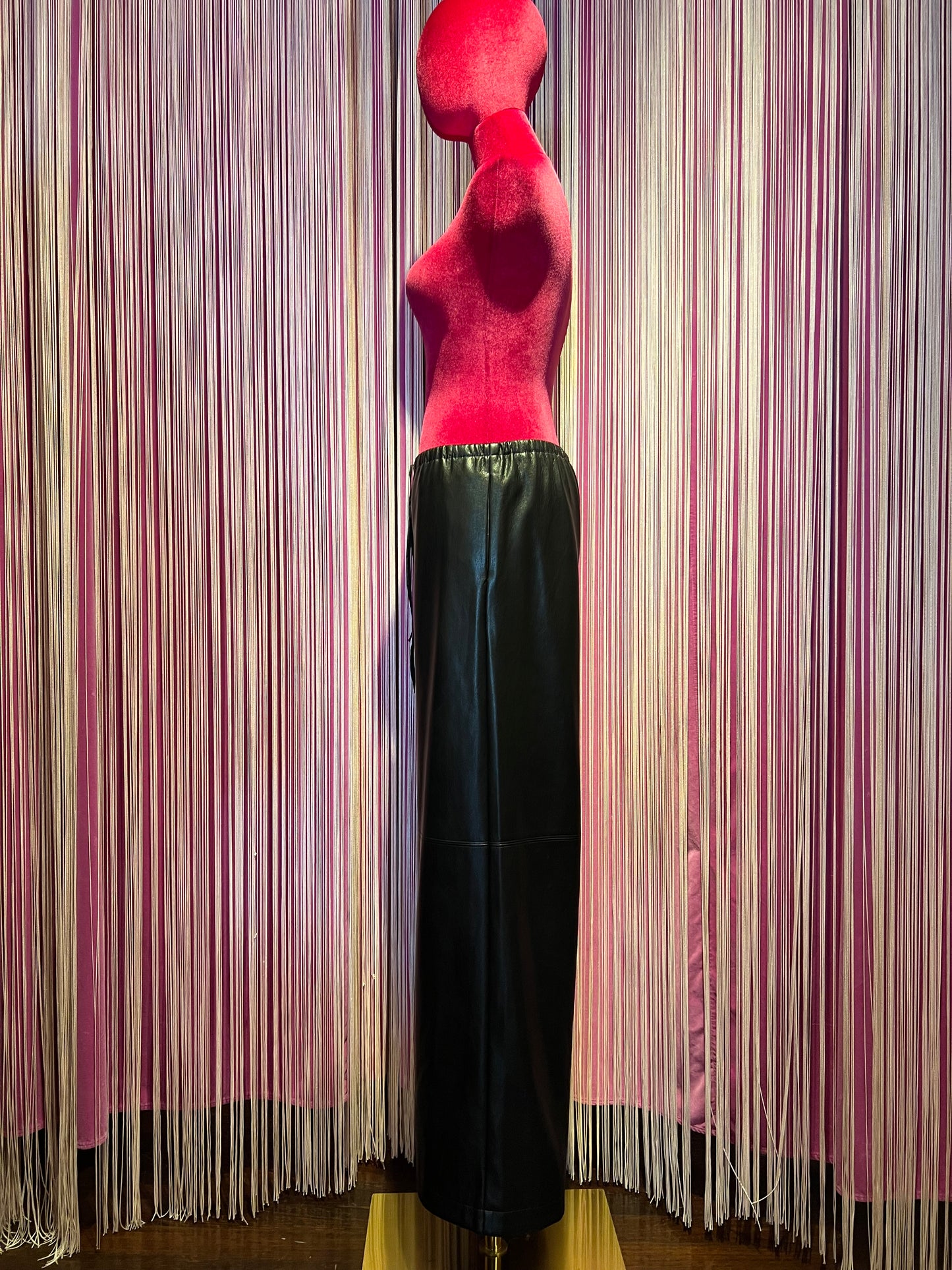 Isabelle Blanche Paris meno 30% pantalone palazzo in ecopelle