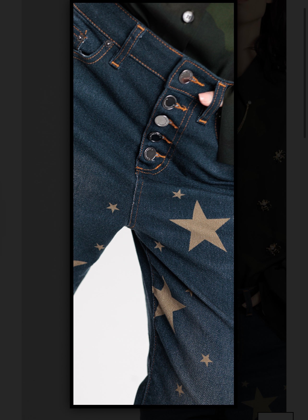 Rossano Perini jeans mod loose stelle corda