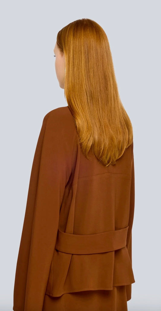 Semicouture blusa in cady manica lunga