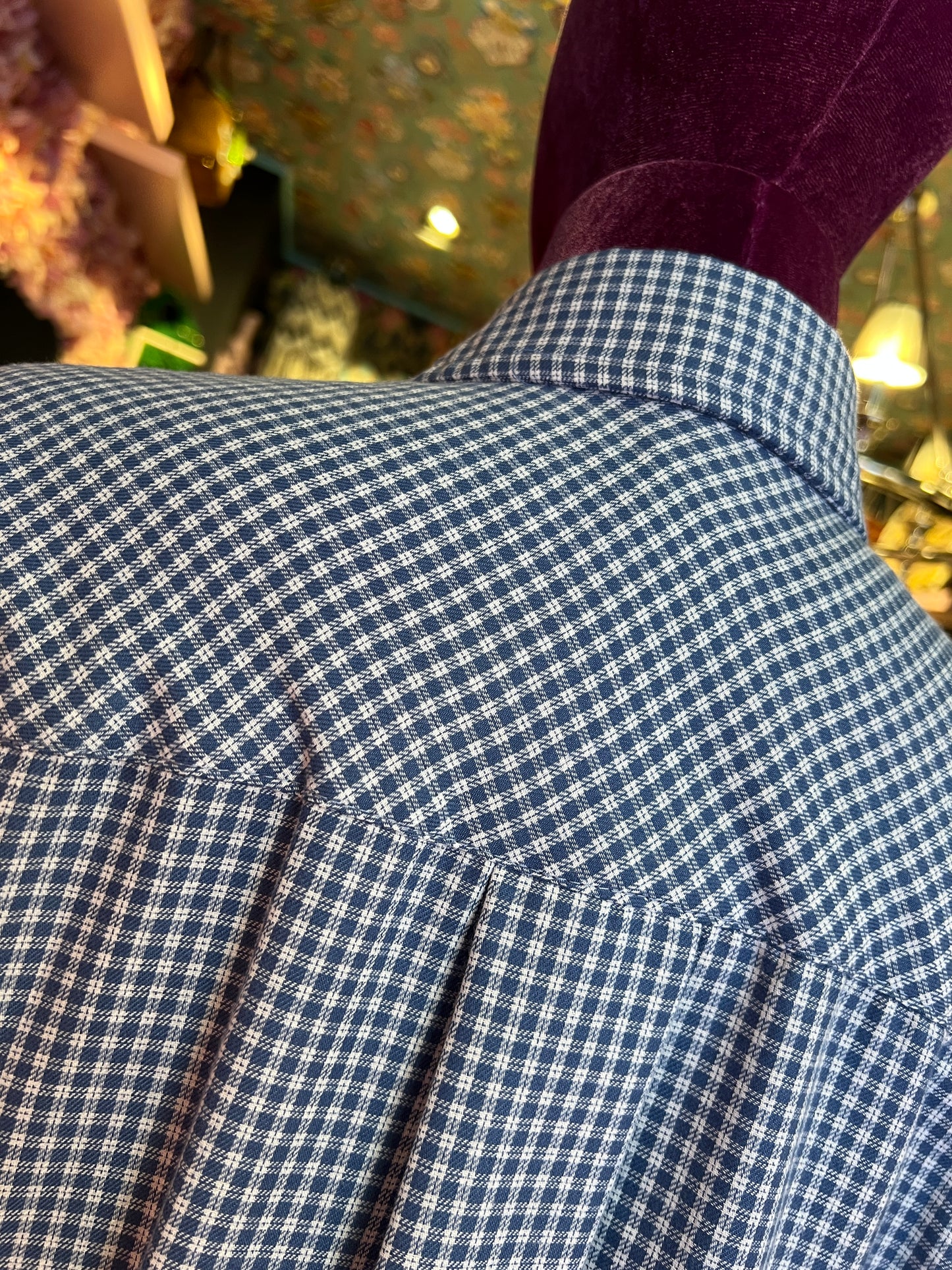 Front street camicia micro ceck blu e bianca