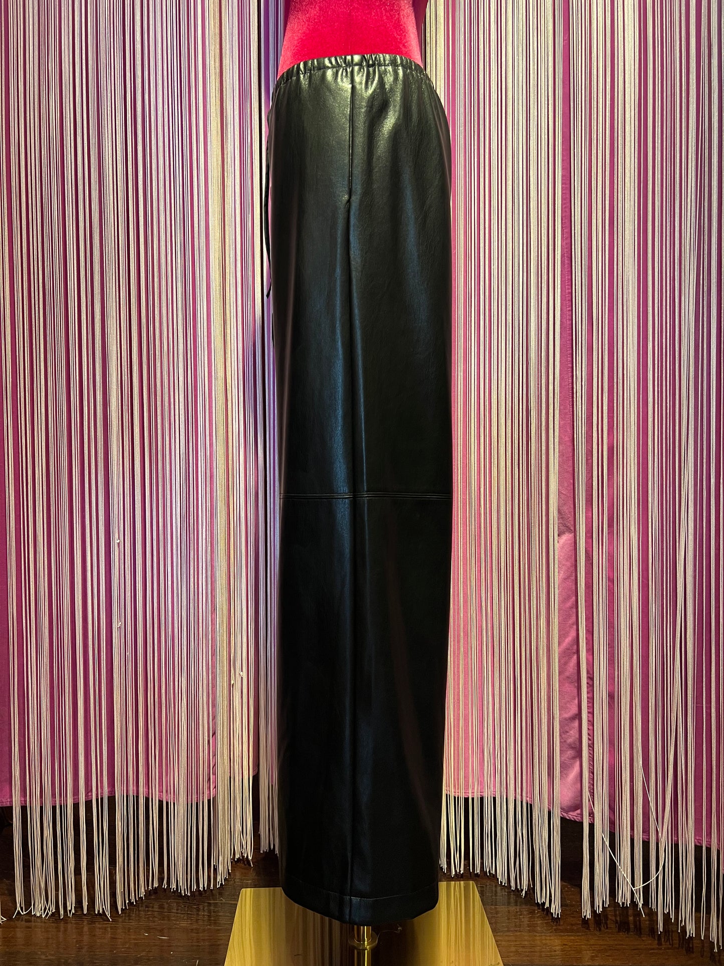 Isabelle Blanche Paris meno 30% pantalone palazzo in ecopelle