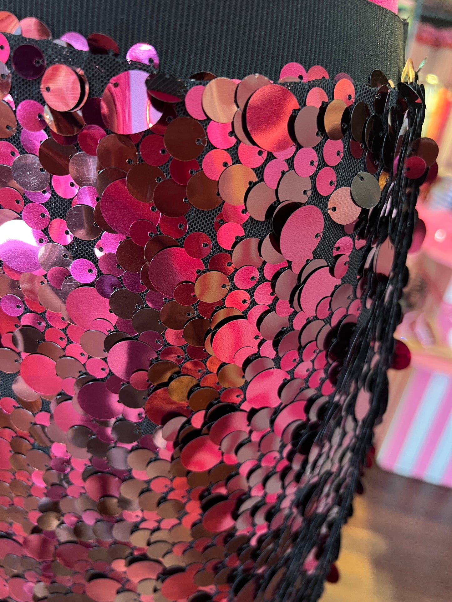 Pink memories gonna lunga di paillettes bordeaux