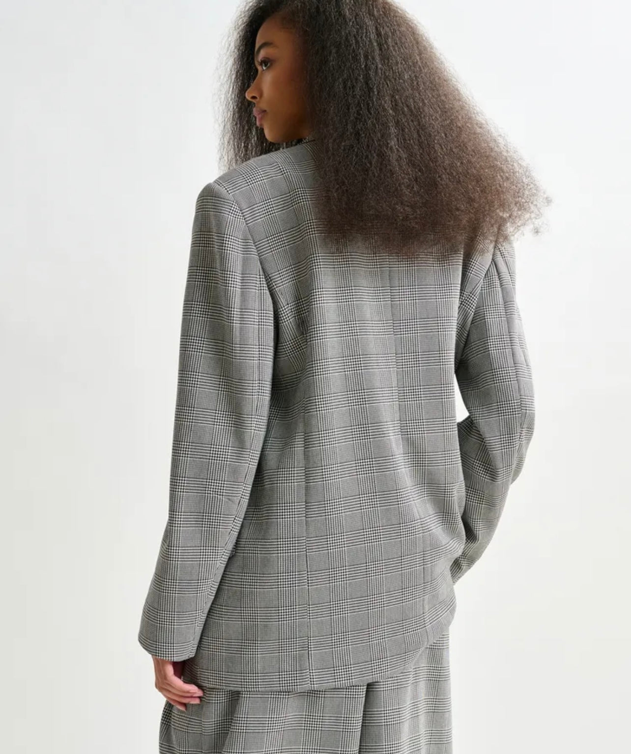 Essentiel antwerp blazer doppiopetto grigio e nero con dettagli zip sotto le ascelle Ipursuit