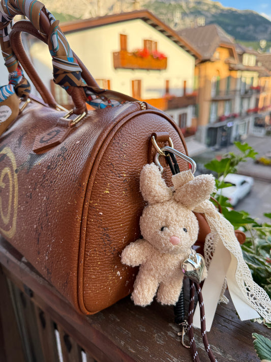 ABpink🩷 borsa pelle dipinta a mano con tracolla