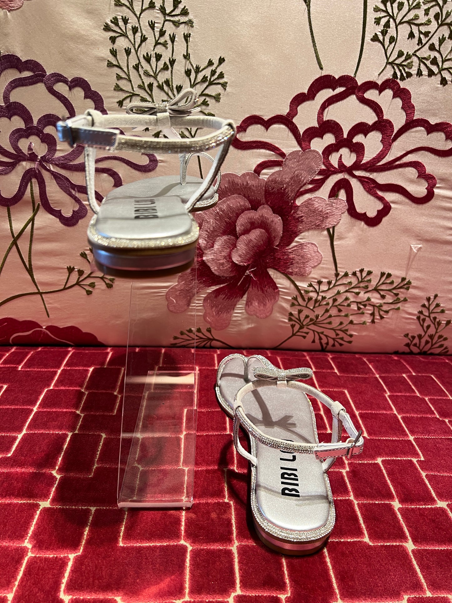 Bibi Lou sandalo sconto-50% infradito glitter con fiocchetto argento