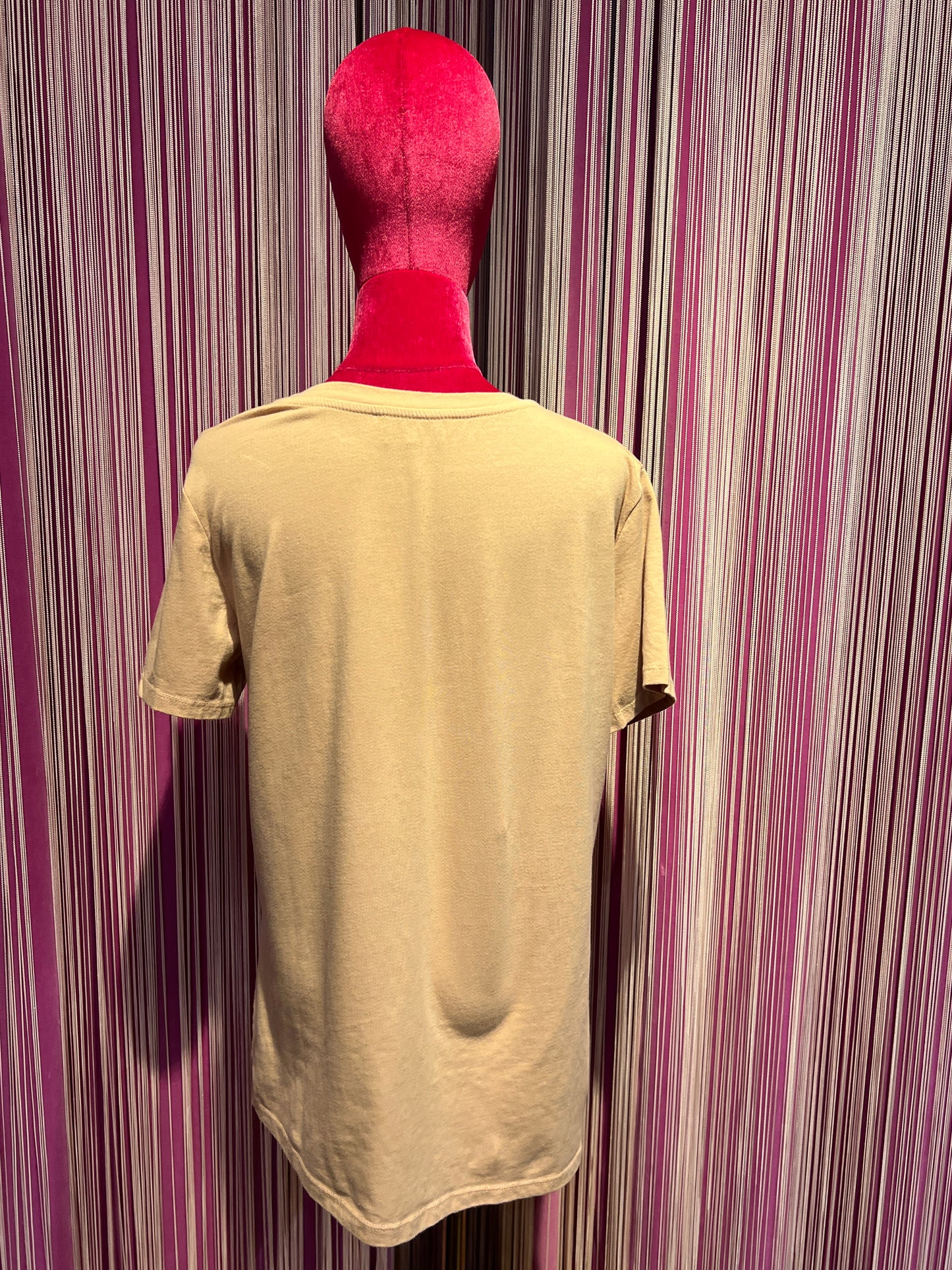 The room t shirt cotone nocciola pois cristalli