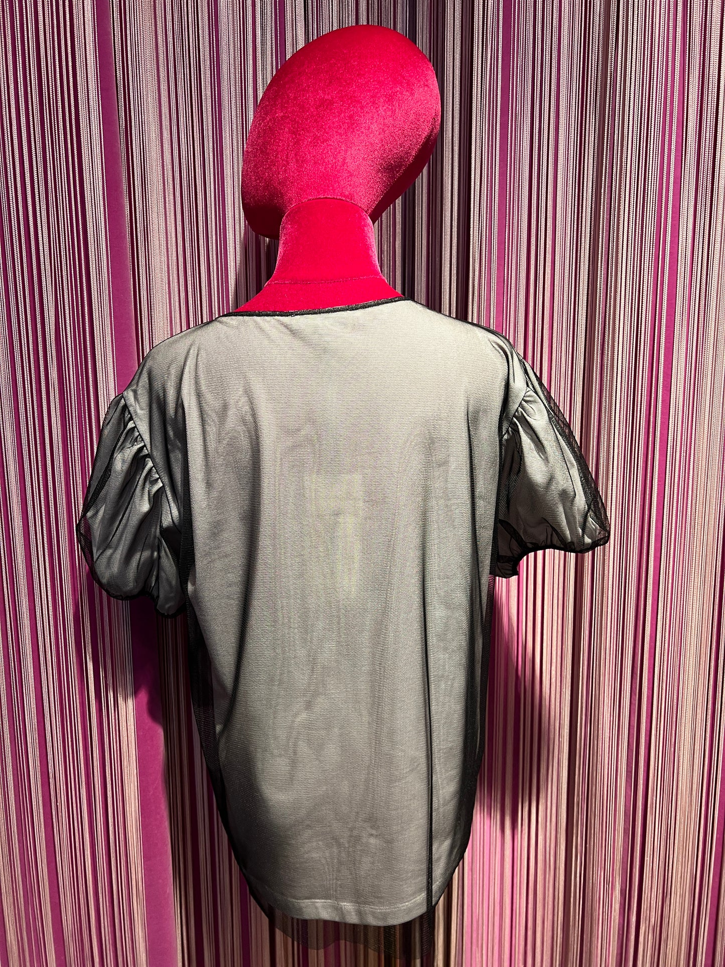 Rue- bisquit t shirt bianca cotone con tulle nero