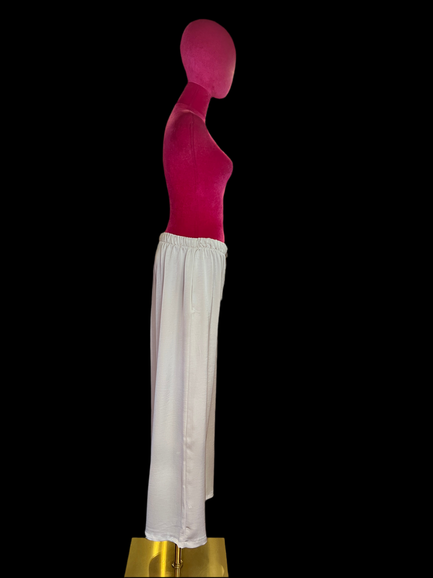 The room pantalone palazzo champagne con elastico e laccetto