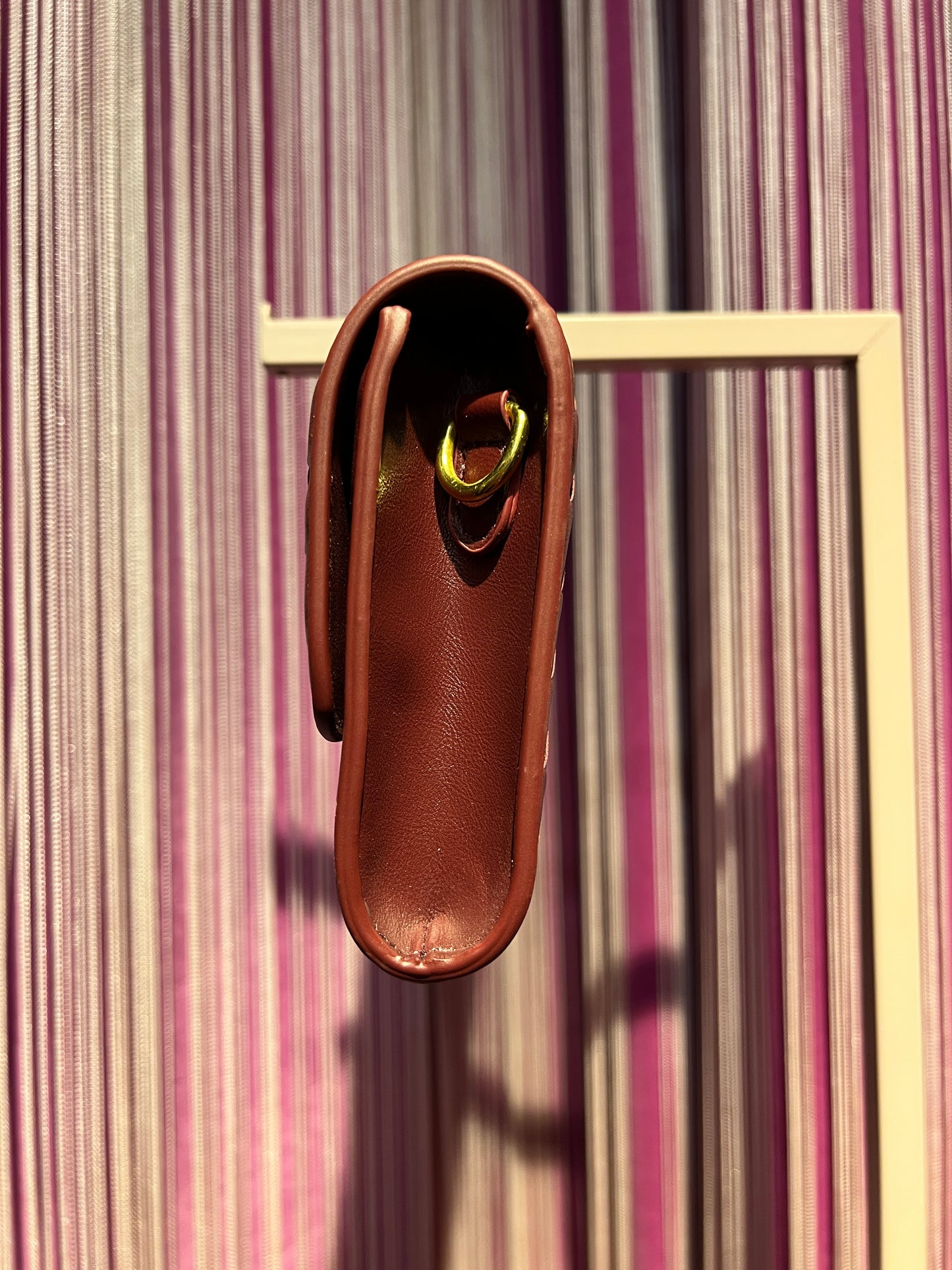 Borsa ecopelle burgundy lavorazione intreccio con tracolla