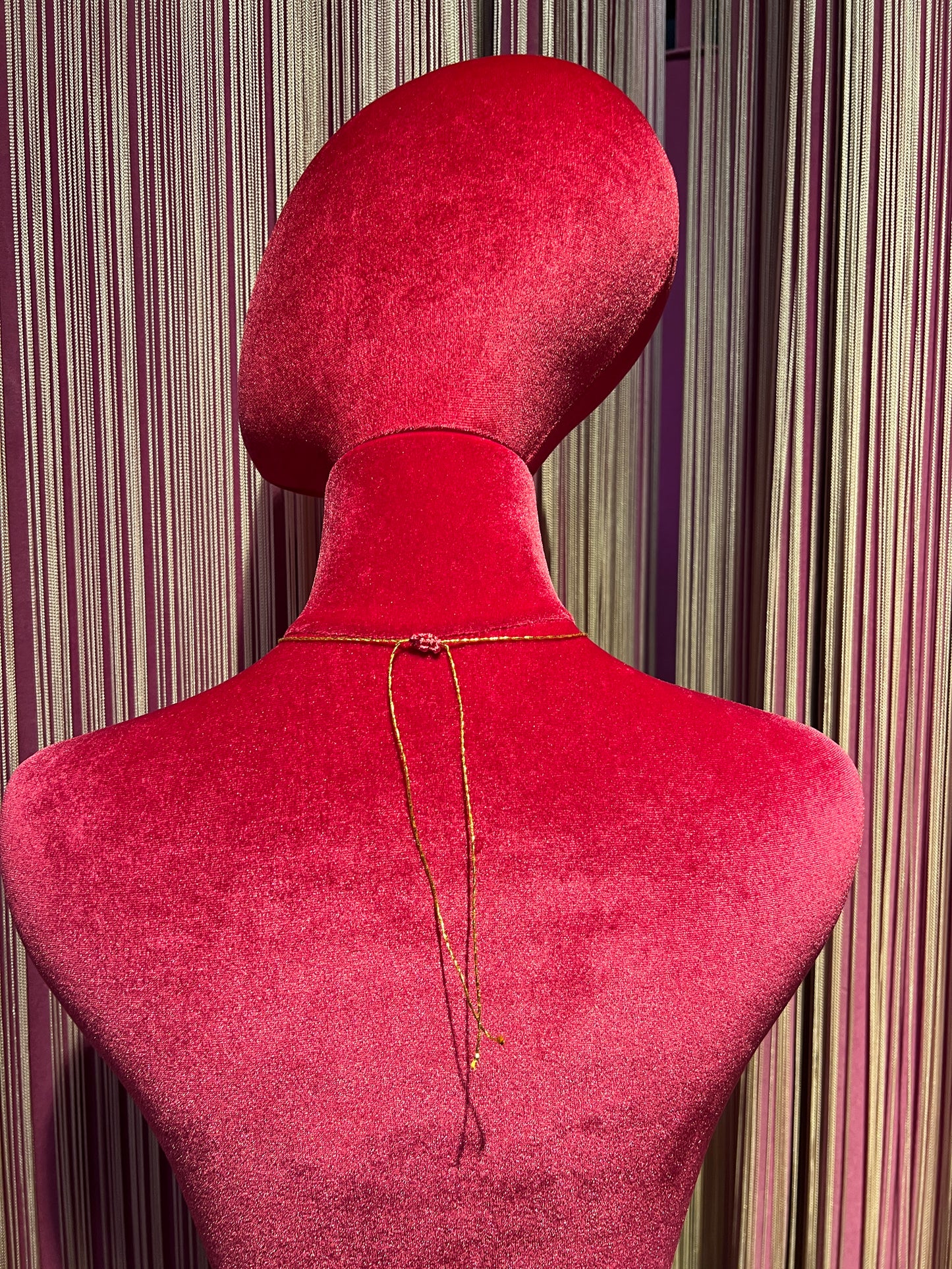 Collana cuore crochet regolabile rosa