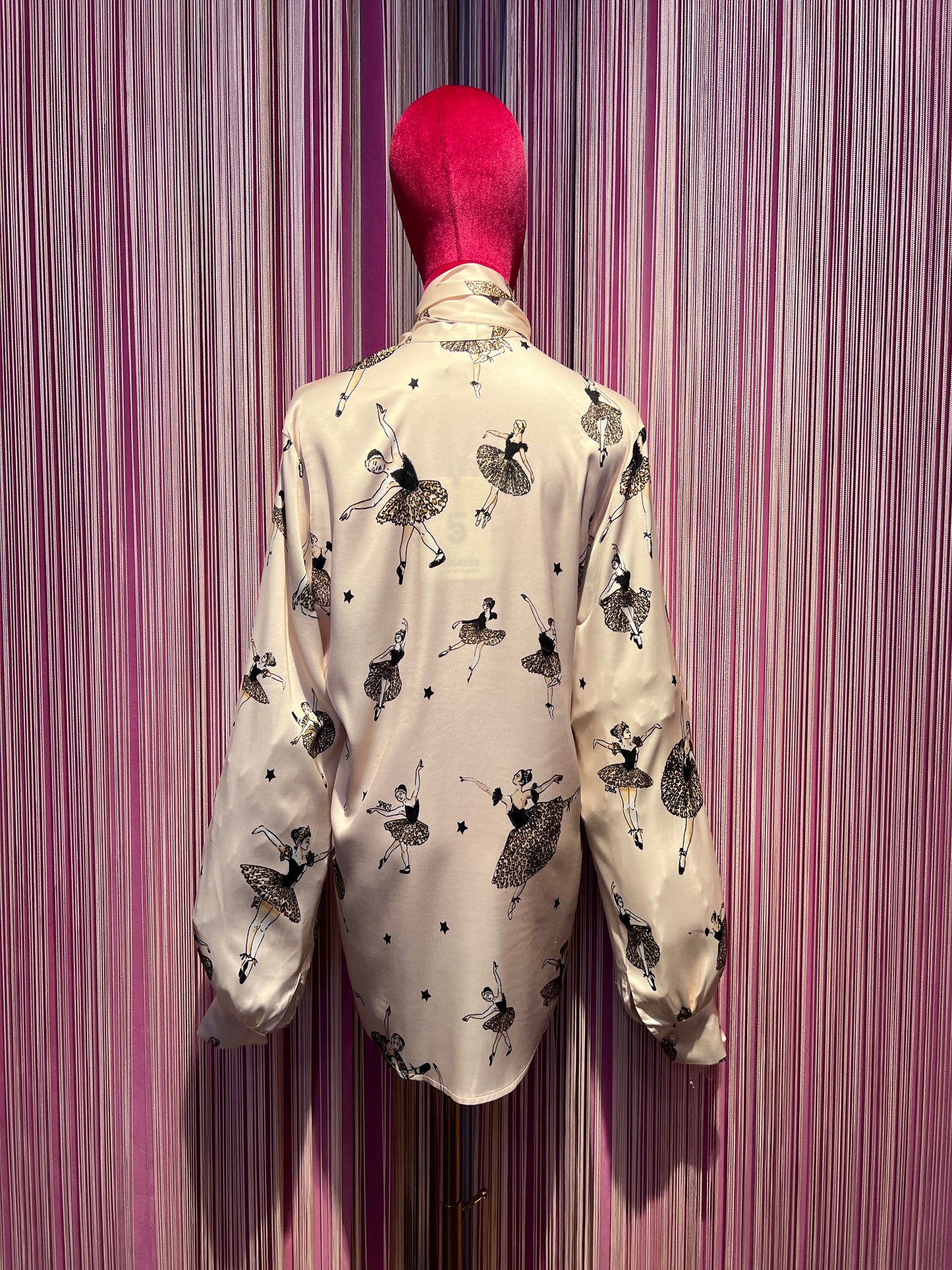 5 Progress camicia crema con stampa ballerina