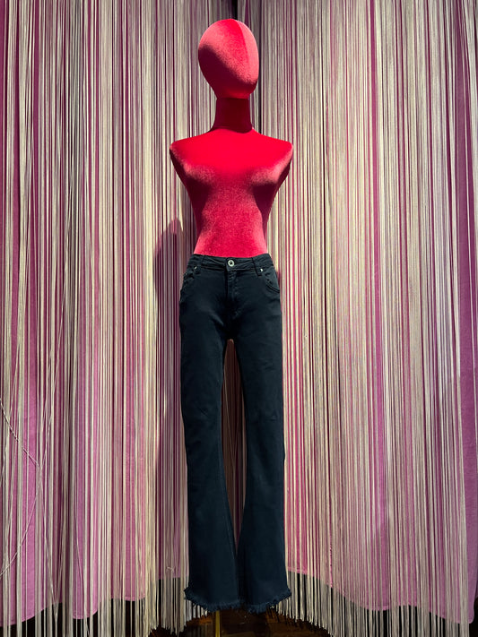 Mon amour Paris pantalone jeans sfrangiato blu