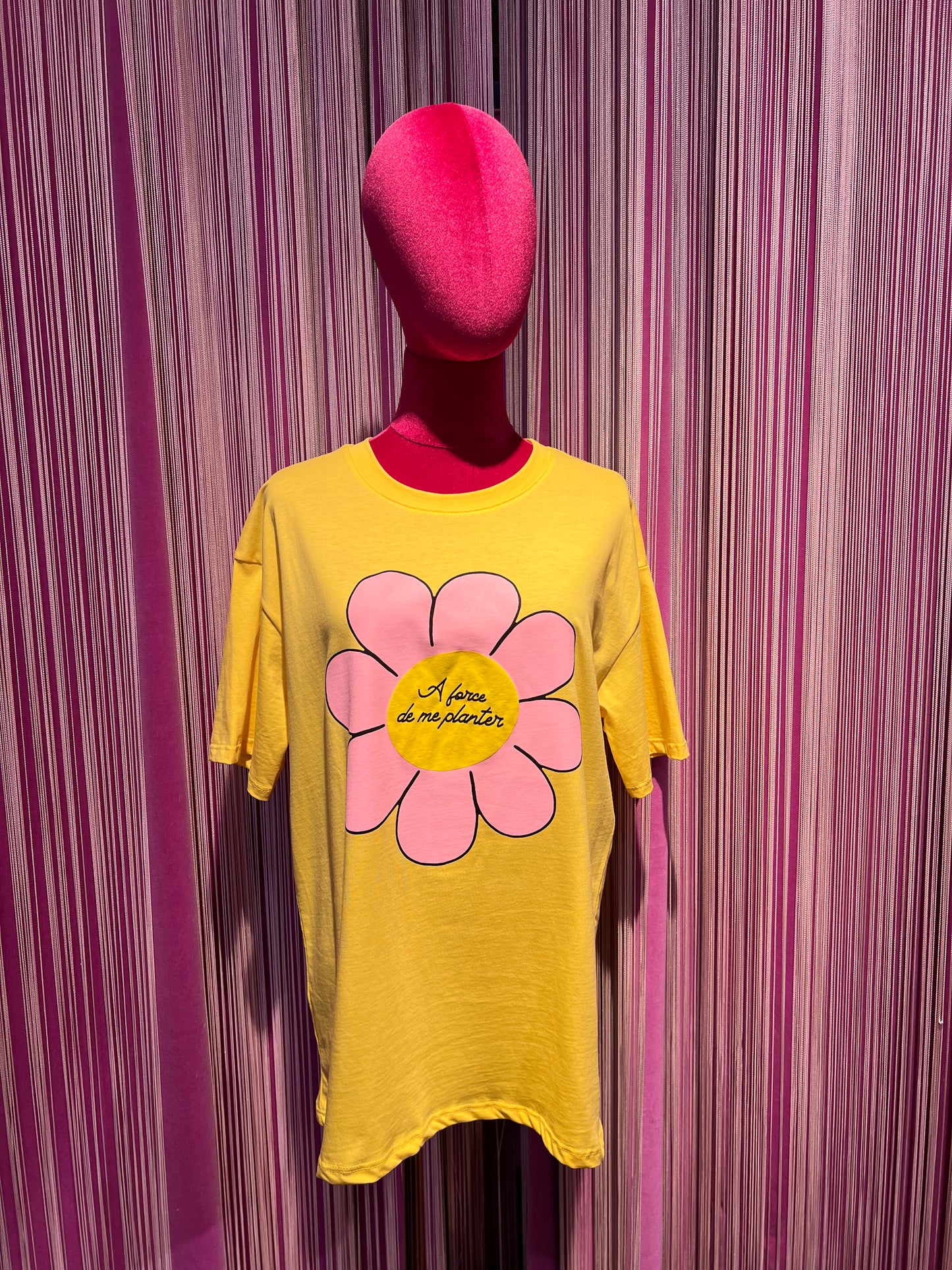 Mon amour Paris -20% di sconto t shirt cotone gialla con disegno margherita