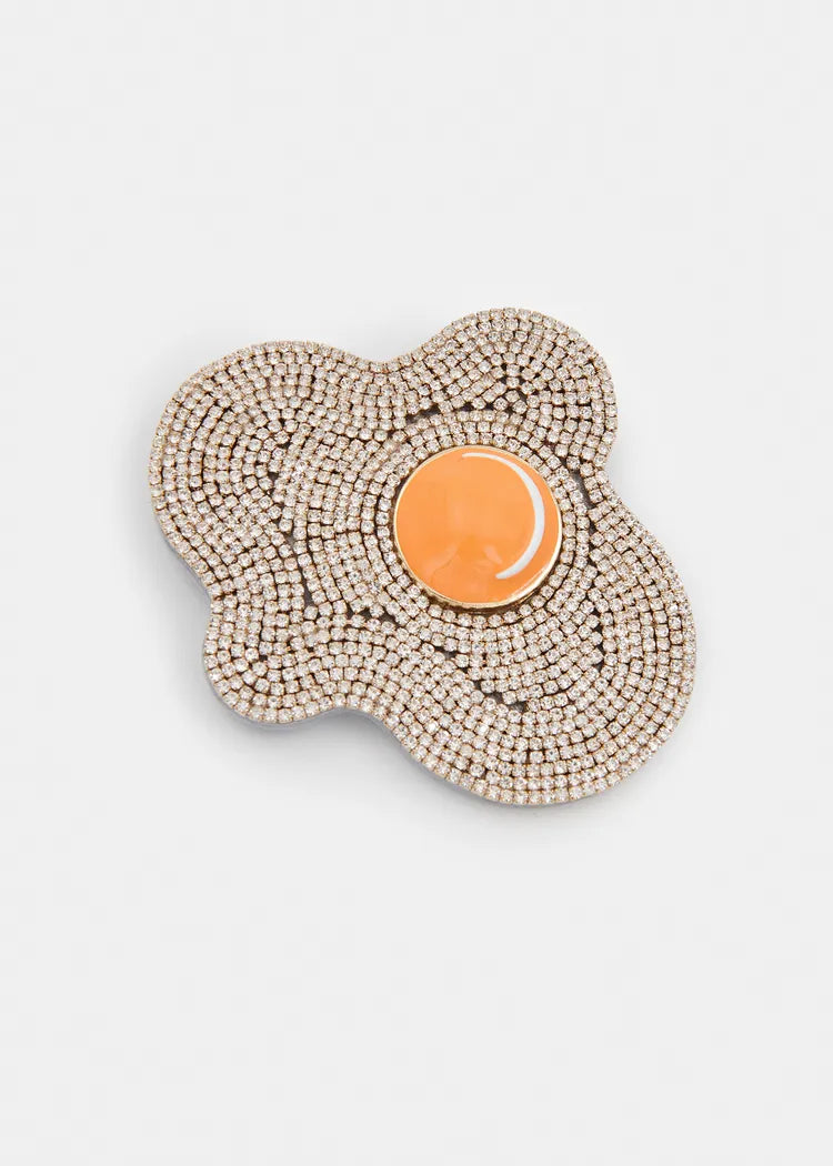 Essentiel antwerp spilla a forma di uovo impreziosita da strass