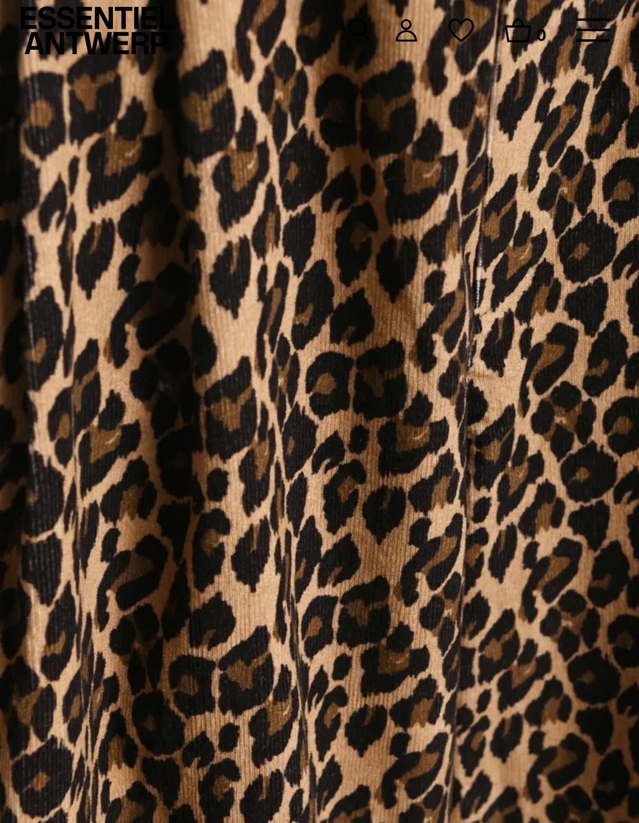 Essentiel antwerp pantalone gamba larga stampa leopardata marrone e nera