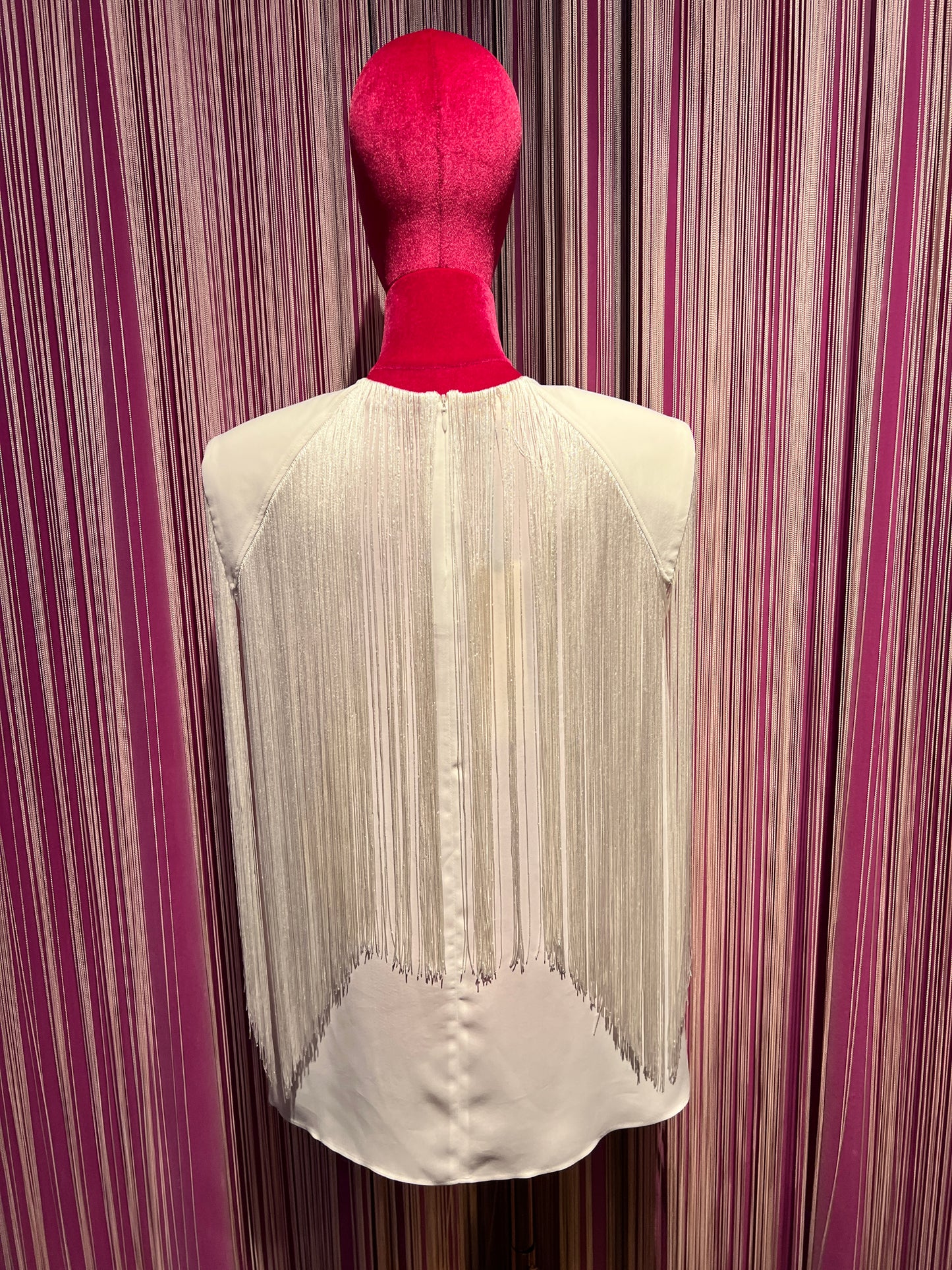 Dahlo camicia bianca con frange