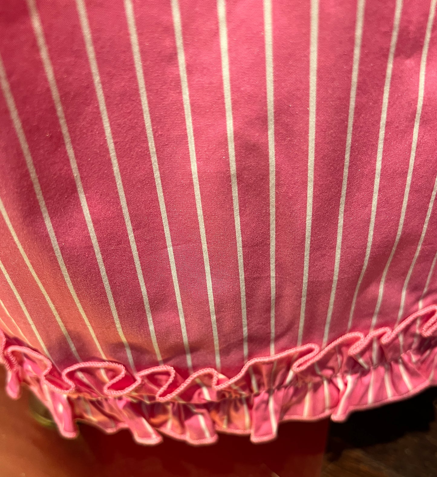 Gina Gorgeous pantalone palazzo cotone a righe rosa fucsia e bianche Palmira 1