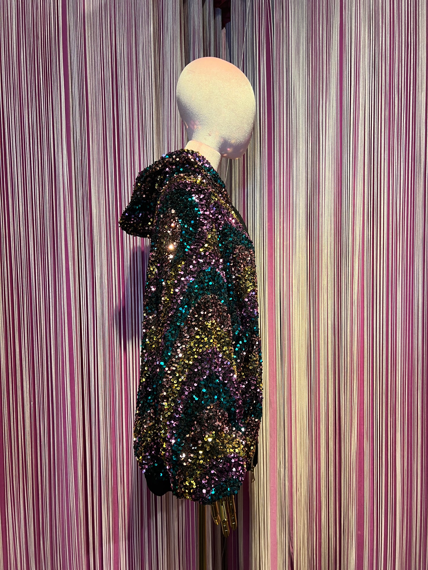 5 Progress bomber oversize full paillettes multicolor